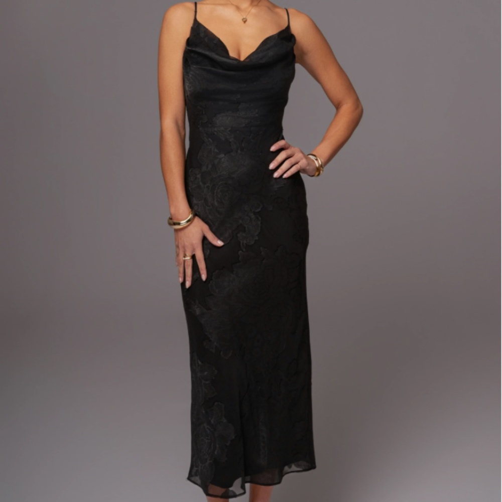 Black Midnight Magic Midi Dress NEW w/ tags